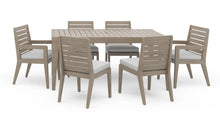 Load image into Gallery viewer, Homestyles Sustain Gray Outdoor Dining Table and Six Chairs