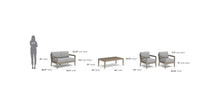 Load image into Gallery viewer, Homestyles Sustain Gray Outdoor loveseat 4-Piece Set