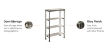 Load image into Gallery viewer, Homestyles Orleans Gray Four Tier Shelf
