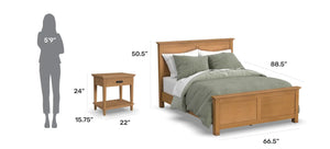 Homestyles Oak Park Brown Queen Bed and Nightstand