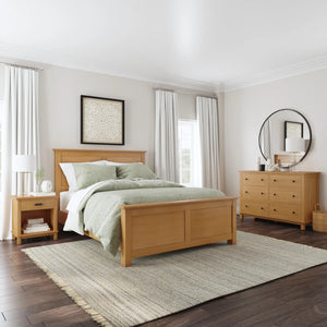 Homestyles Oak Park Brown Queen Bed, Nightstand and Dresser