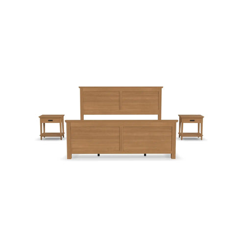 Homestyles Oak Park Brown King Bed and Two Nightstands