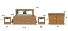 Load image into Gallery viewer, Homestyles Oak Park Brown King Bed, Two Nightstands and Dresser