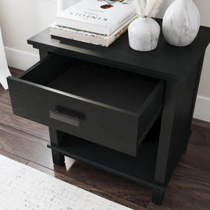 Homestyles Oak Park Black Nightstand