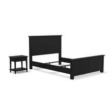 Load image into Gallery viewer, Homestyles Oak Park Black Queen Bed and Nightstand