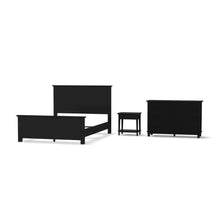 Load image into Gallery viewer, Homestyles Oak Park Black Queen Bed, Nightstand and Dresser