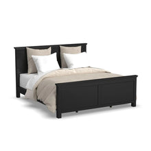 Load image into Gallery viewer, Homestyles Oak Park Black King Bed and Two Nightstands