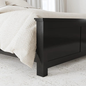 Homestyles Oak Park Black King Bed and Two Nightstands