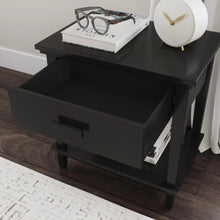 Load image into Gallery viewer, Homestyles Oak Park Black King Bed and Two Nightstands