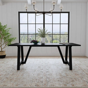 Homestyles Trestle Black Dining Table