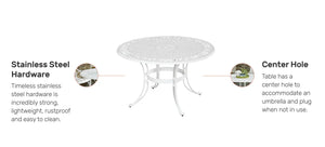 Homestyles Sanibel White Outdoor Dining Table