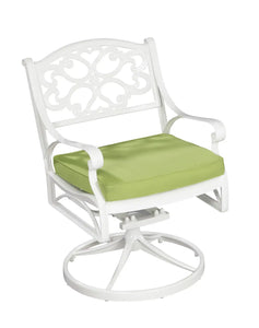 Homestyles Sanibel White Outdoor Swivel Chair