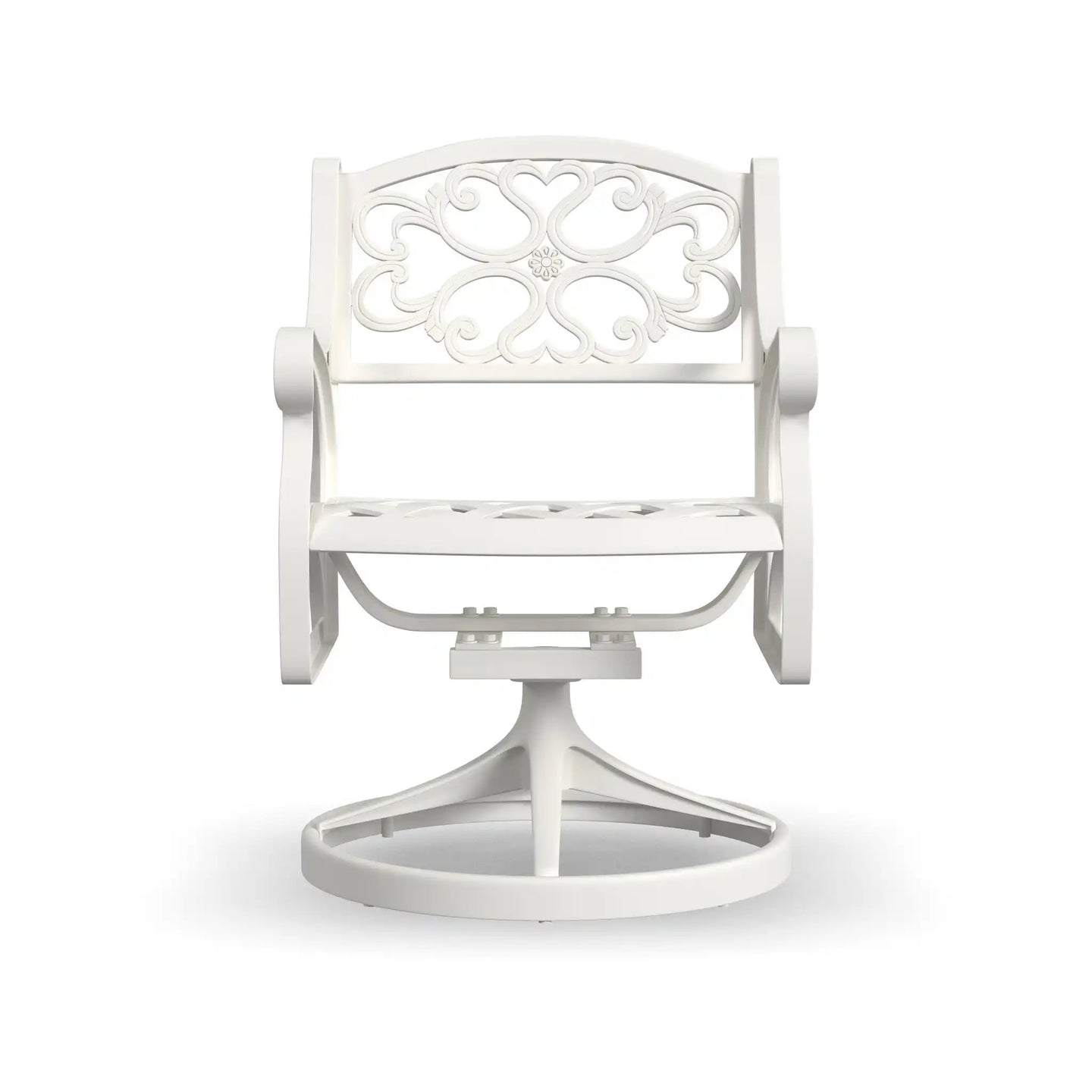 Homestyles Sanibel White Outdoor Swivel Rocking Chair