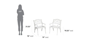 Homestyles Sanibel White Outdoor Chair Pair