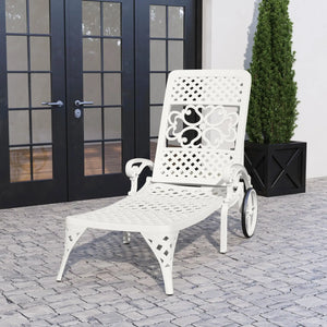 Homestyles Sanibel White Outdoor Chaise Lounge