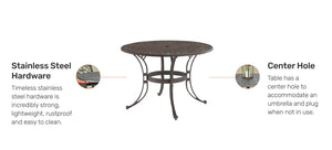 Homestyles Sanibel Bronze Outdoor Dining Table