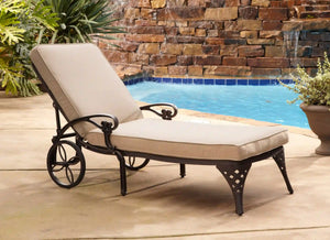 Homestyles Sanibel Bronze Outdoor Chaise Lounge