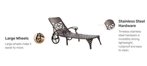 Homestyles Sanibel Bronze Outdoor Chaise Lounge