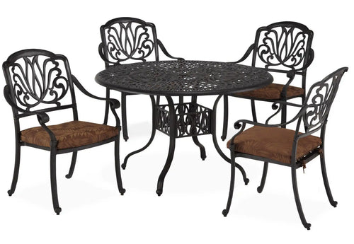 Homestyles Capri Charcoal 5 Piece Outdoor Dining Set