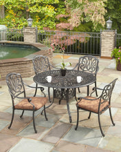 Load image into Gallery viewer, Homestyles Capri Charcoal 5 Piece Outdoor Dining Set