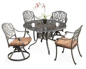 Homestyles Capri Charcoal 5 Piece Outdoor Dining Set