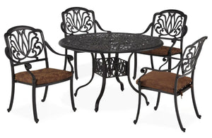 Homestyles Capri Charcoal 5 Piece Outdoor Dining Set