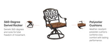 Load image into Gallery viewer, Homestyles Capri Charcoal Outdoor Swivel Rocking Chair