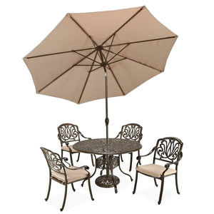 Homestyles Capri Taupe 6 Piece Outdoor Dining Set