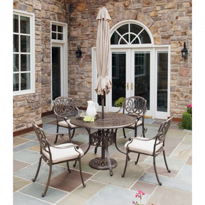 Homestyles Capri Taupe 6 Piece Outdoor Dining Set
