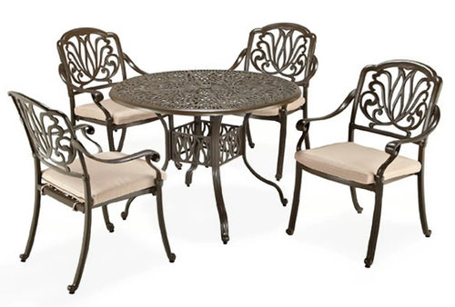 Homestyles Capri Taupe 5 Piece Outdoor Dining Set