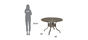 Homestyles Capri Taupe Outdoor Dining Table