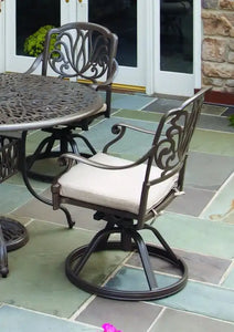 Homestyles Capri Taupe Outdoor Swivel Rocking Chair