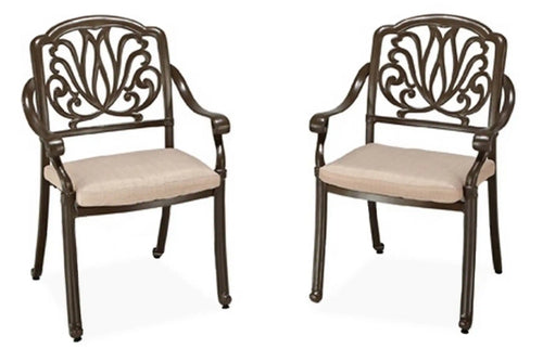 Homestyles Capri Taupe Outdoor Chair Pair