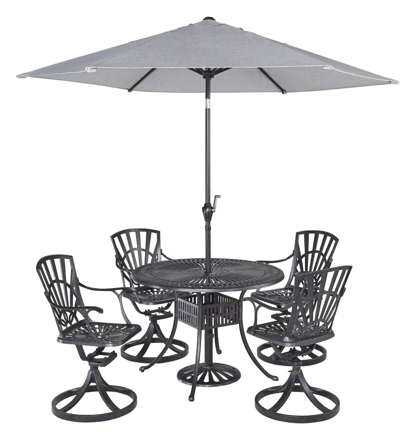 Homestyles Grenada Charcoal 6 Piece Outdoor Dining Set