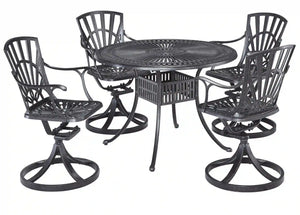 Homestyles Grenada Charcoal 5 Piece Outdoor Dining Set