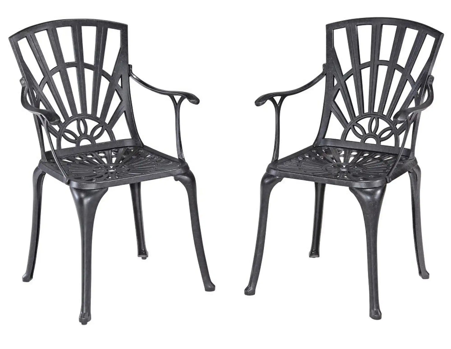 Homestyles Grenada Charcoal Outdoor Chair Pair
