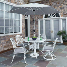 Load image into Gallery viewer, Homestyles Capri White 6 Piece Outdoor Dining Set