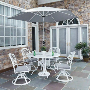 Homestyles Capri White 6 Piece Outdoor Dining Set