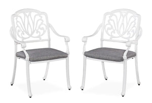 Homestyles Capri White Outdoor Chair Pair