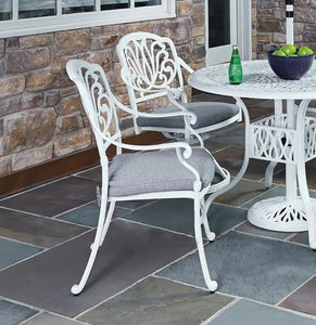 Homestyles Capri White Outdoor Chair Pair