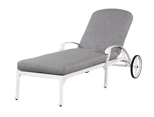 Homestyles Capri White Outdoor Chaise Lounge