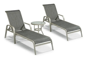 Homestyles Captiva Gray Outdoor Chaise Lounge Set