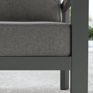 Homestyles Grayton Gray Outdoor Aluminum Lounge Chair