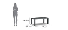 Load image into Gallery viewer, Homestyles Grayton Gray Outdoor Aluminum Coffee Table