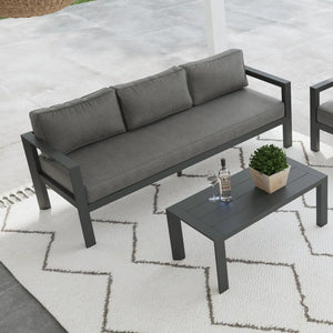Homestyles Grayton Gray Outdoor Aluminum Sofa