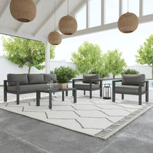 Load image into Gallery viewer, Homestyles Grayton Gray Outdoor Aluminum Sofa