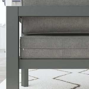 Homestyles Grayton Gray Outdoor Aluminum Sofa