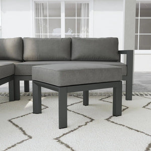 Homestyles Grayton Gray 5 Seat Sectional w/ Ottoman