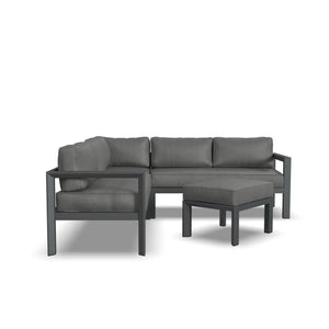 Homestyles Grayton Gray 5 Seat Sectional w/ Ottoman