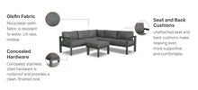 Load image into Gallery viewer, Homestyles Grayton Gray 5 Seat Sectional w/ Ottoman